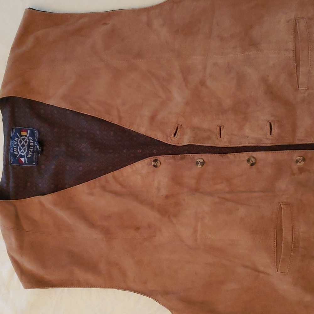 Vest leather men's L  Vintage